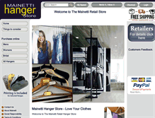Tablet Screenshot of mainettihangerstore.com